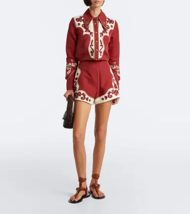 Alemais Alémais Duke embroidered wool-blend shirt | Thumbnail 6 Alemais Alémais Duke embroidered wool-blend shirt | Thumbnail 6