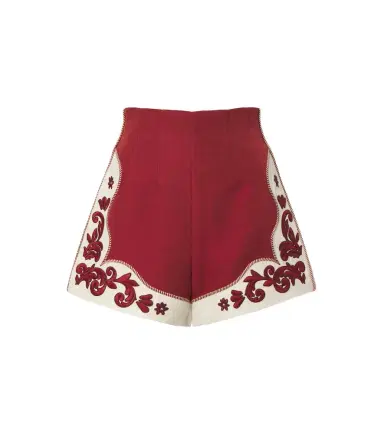 Alemais Alémais Duke embroidered wool-blend shorts | Thumbnail 1