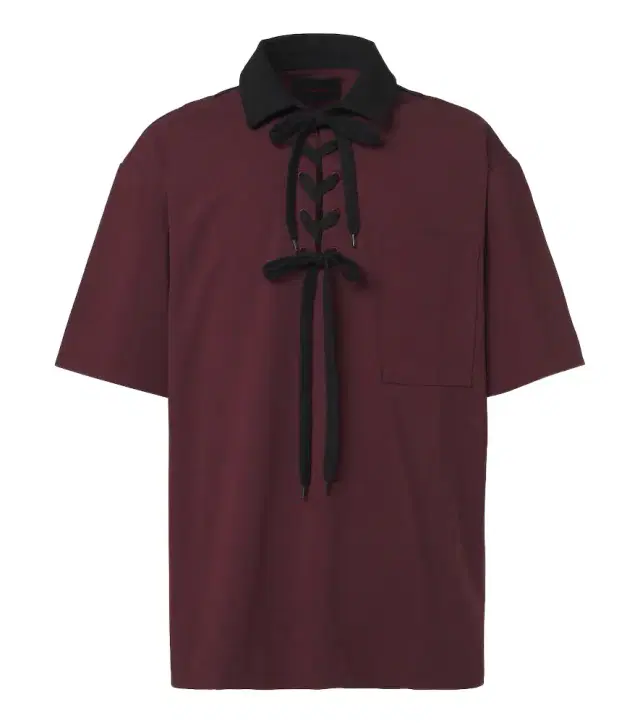 Simone Rocha Lace-up cotton polo shirt
