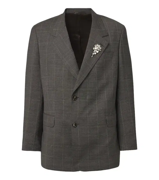 Simone Rocha Checked embellished wool blazer