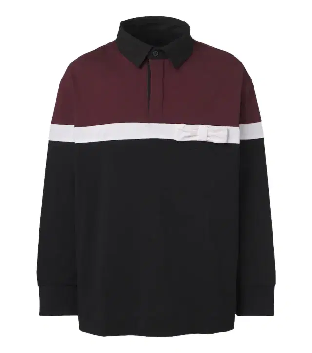 Bow-detail cotton polo shirt