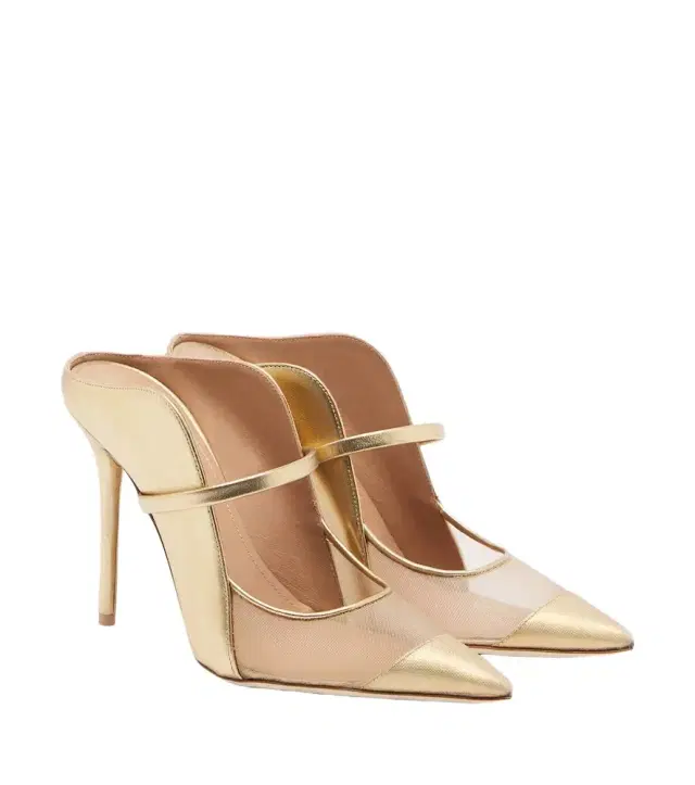 Malone Souliers Maureen leather and mesh mules
