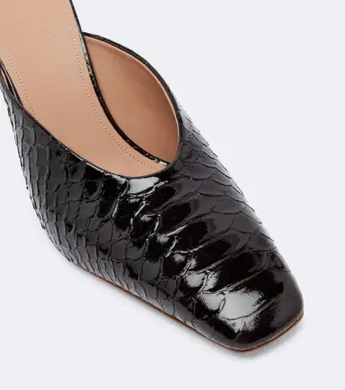 Malone Souliers Rowe croc-effect patent leather mules | Thumbnail 2