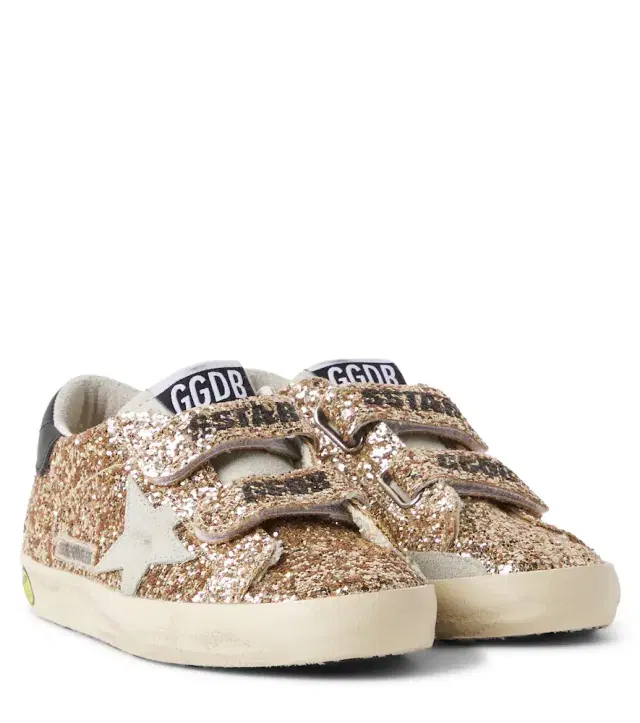 Golden Goose Kids Old School glitter leather sneakers