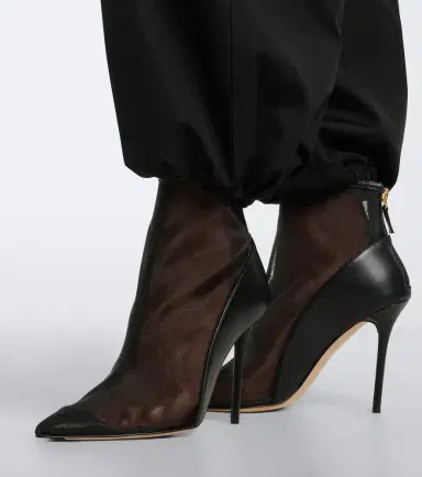 Malone Souliers Arc leather-trimmed mesh ankle boots | Thumbnail 5
