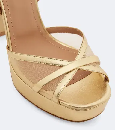 Malone Souliers Sylvie leather and mesh platform sandals | Thumbnail 2