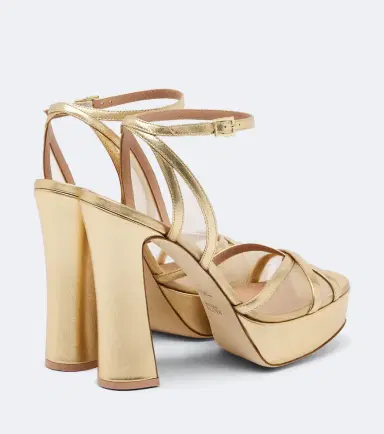 Malone Souliers Sylvie leather and mesh platform sandals | Thumbnail 4