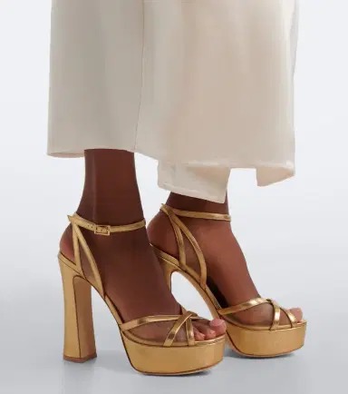 Malone Souliers Sylvie leather and mesh platform sandals | Thumbnail 6