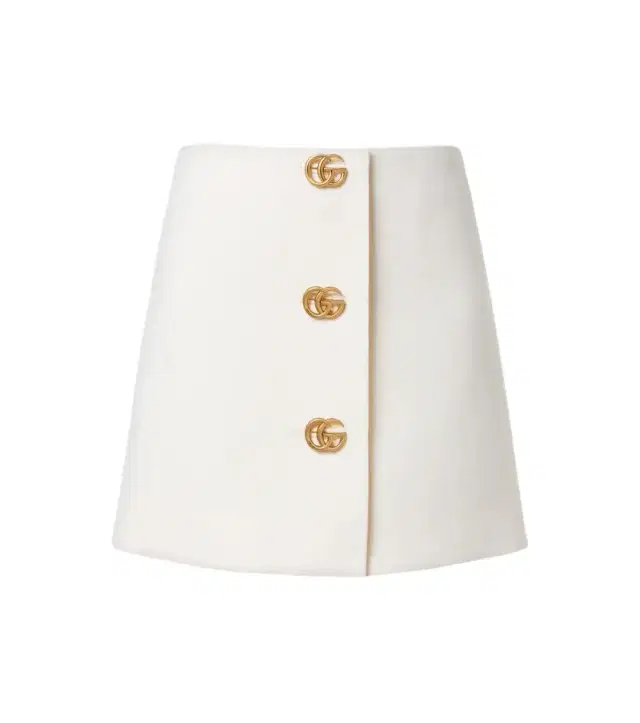 Gucci Double G wool crêpe miniskirt
