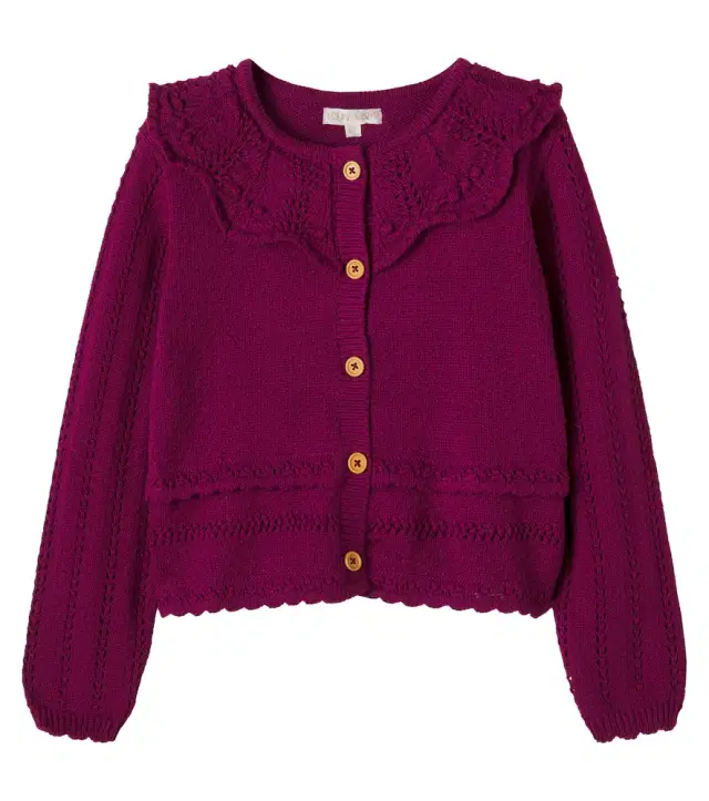 Louise Misha Josephina pointelle cotton cardigan