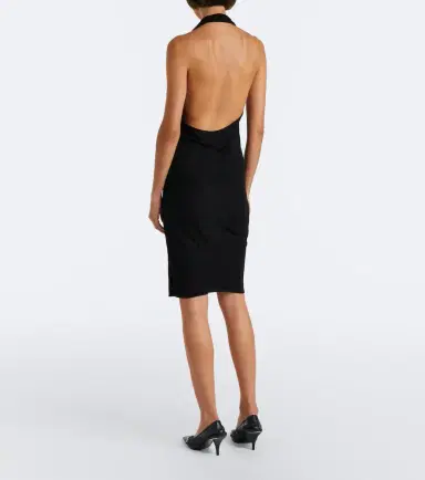 Gucci Draped halterneck crêpe jersey minidress | Thumbnail 2 Gucci Draped halterneck crêpe jersey minidress | Thumbnail 2
