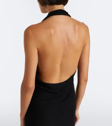 Gucci Draped halterneck crêpe jersey minidress | Thumbnail 3 Gucci Draped halterneck crêpe jersey minidress | Thumbnail 3