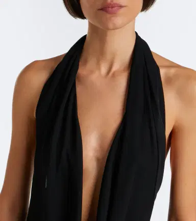 Gucci Draped halterneck crêpe jersey minidress | Thumbnail 4 Gucci Draped halterneck crêpe jersey minidress | Thumbnail 4