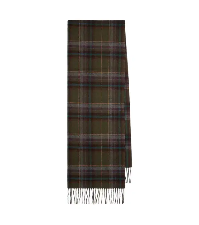 Polo Ralph Lauren Checked fringed wool scarf