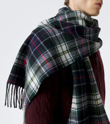 Polo Ralph Lauren Checked fringed wool scarf | Thumbnail 3 Polo Ralph Lauren Checked fringed wool scarf | Thumbnail 3
