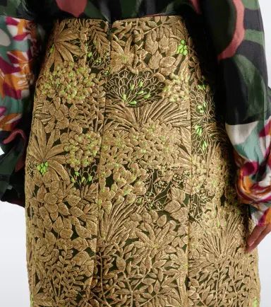 Dries Van Noten Floral jacquard midi skirt | Thumbnail 3 Dries Van Noten Floral jacquard midi skirt | Thumbnail 3