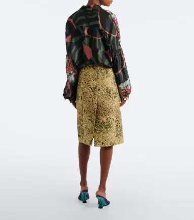 Dries Van Noten Floral jacquard midi skirt | Thumbnail 5 Dries Van Noten Floral jacquard midi skirt | Thumbnail 5