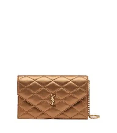 Saint Laurent Paris metallic leather wallet on chain | Thumbnail 1 Saint Laurent Paris metallic leather wallet on chain | Thumbnail 1