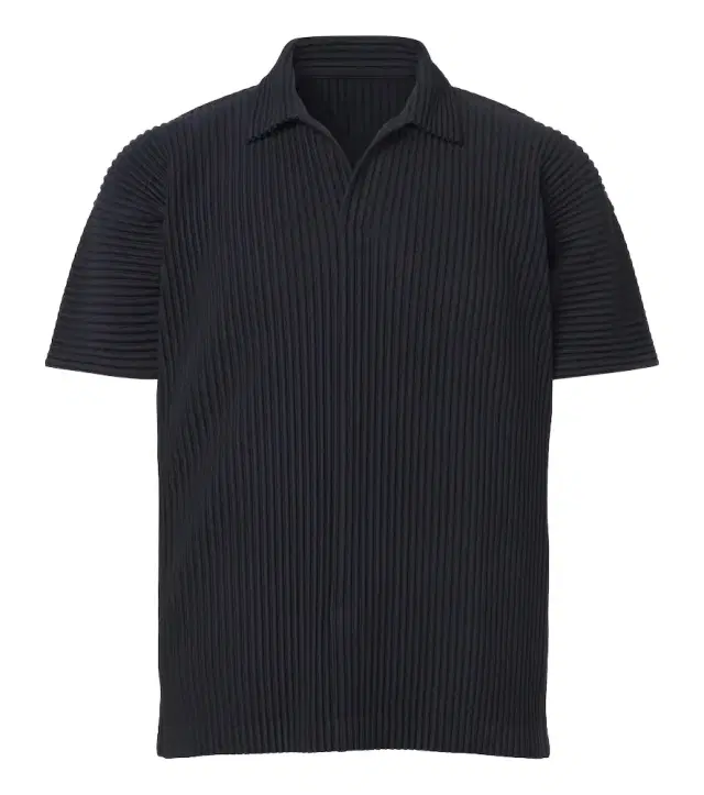 Homme Plissé Issey Miyake Basics pleated polo shirt