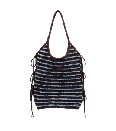 Miu Miu Ivy crochet striped shopper | Thumbnail 1