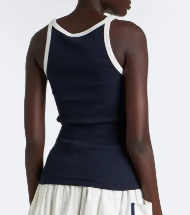 Prada Ribbed-knit cotton tank top | Thumbnail 2