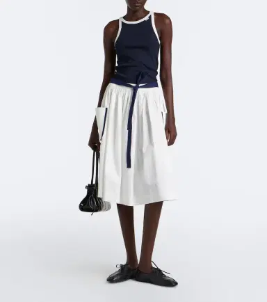 Prada Ribbed-knit cotton tank top | Thumbnail 4