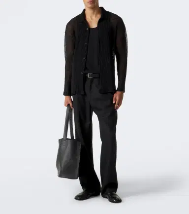 Homme Plissé Issey Miyake Homme Plissé Issey iyake Rustic esh pleated shirt | Thumbnail 5