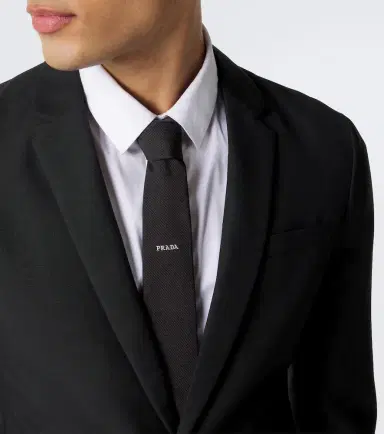 Prada Logo silk tie | Thumbnail 2 Prada Logo silk tie | Thumbnail 2