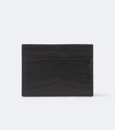 Saint Laurent Cassandre croc-effect leather card holder | Thumbnail 3 Saint Laurent Cassandre croc-effect leather card holder | Thumbnail 3