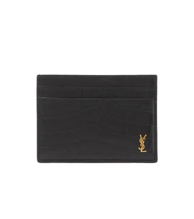 Saint Laurent Cassandre croc-effect leather card holder