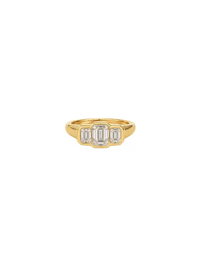 Wish Fine Jewelry 0.76ct Diamond 18K Gold Baguette Ring