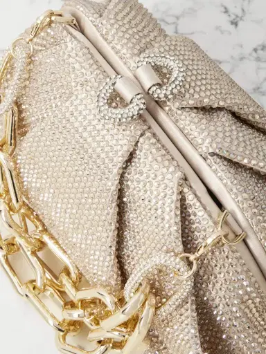 Judith Leiber Couture Gemma Crystal-embellished Satin Clutch | Thumbnail 4