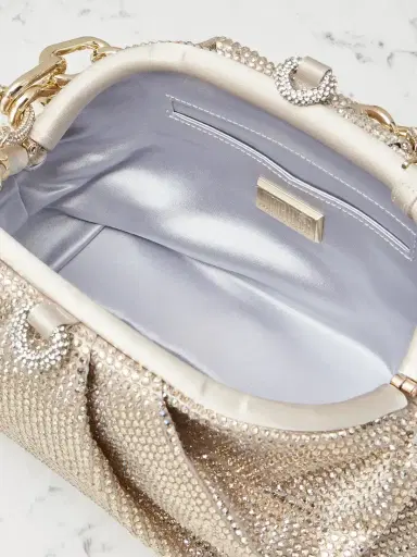 Judith Leiber Couture Gemma Crystal-embellished Satin Clutch | Thumbnail 5