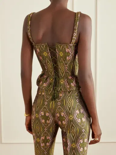 Etro Floral Paisley-print Jacquard Bustier Top | Thumbnail 4