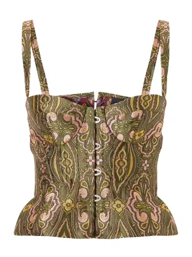 Etro Floral Paisley-print Jacquard Bustier Top | Thumbnail 1