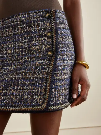 Etro Wrap Button Tweed Mini Skirt | Thumbnail 5 Etro Wrap Button Tweed Mini Skirt | Thumbnail 5