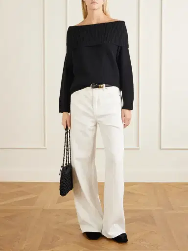 Loulou de Saison Sibyl Turtleneck Cashmere-blend Sweater | Thumbnail 2