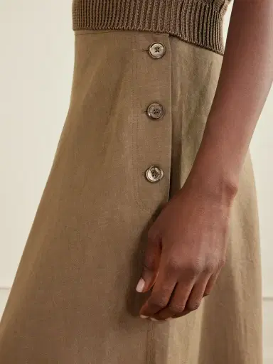 Ralph Lauren Collection Kenzie Linen Maxi Skirt | Thumbnail 4 Ralph Lauren Collection Kenzie Linen Maxi Skirt | Thumbnail 4