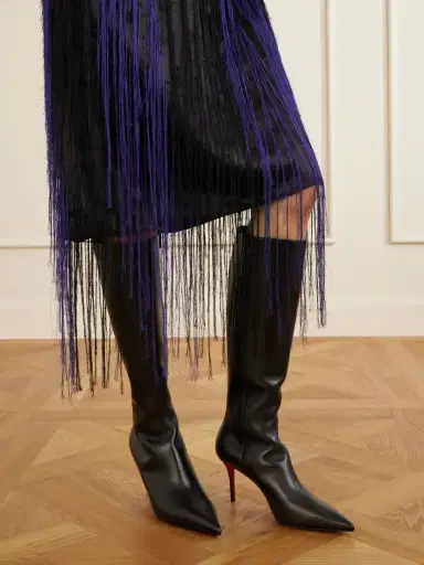 Christian Louboutin Miss Z Botta 80 Leather Knee Boots | Thumbnail 2