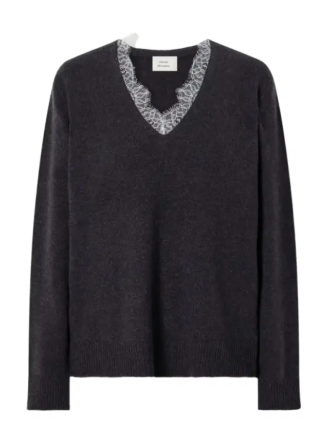 Leyla Lace-trimmed Cashmere Sweater