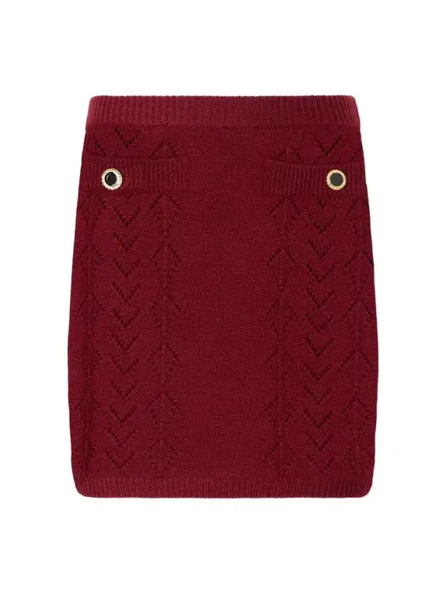 Alessandra Rich Virgin Wool Mini Skirt