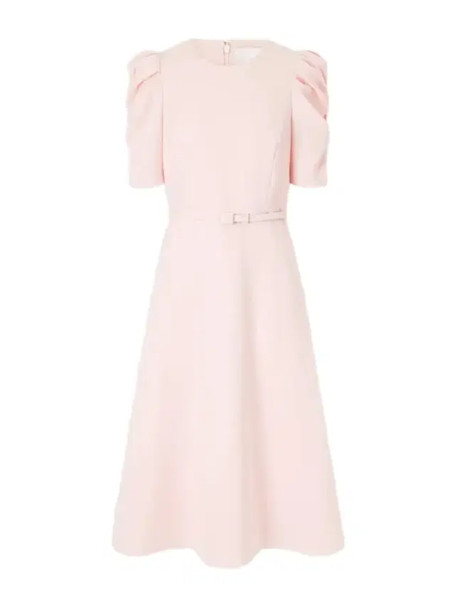 Belted Crepe Midi Dress