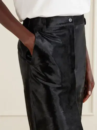 Loulou de Saison Debi Calf Hair Midi Skirt | Thumbnail 5 Loulou de Saison Debi Calf Hair Midi Skirt | Thumbnail 5