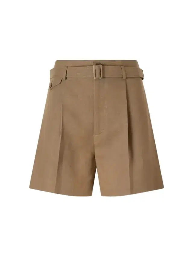 Ralph Lauren Collection Denise Belted Pleated Linen Shorts