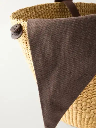 MUUÑ Cotton-trimmed Raffia Tote | Thumbnail 5