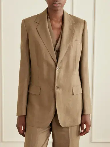 Ralph Lauren Collection Marcy Single-breasted Linen Blazer | Thumbnail 3 Ralph Lauren Collection Marcy Single-breasted Linen Blazer | Thumbnail 3