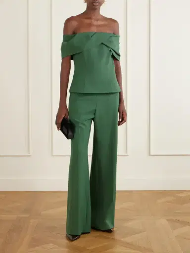 Carolina Herrera Off-the-shoulder Wool-blend Blouse | Thumbnail 2