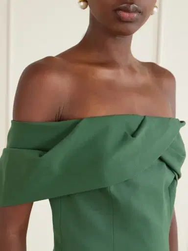 Carolina Herrera Off-the-shoulder Wool-blend Blouse | Thumbnail 4