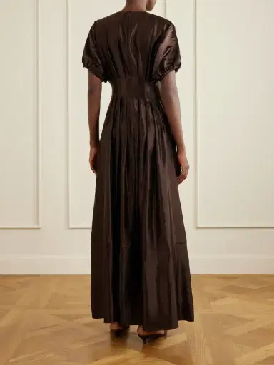 Joseph Nova Gathered Linen And Silk-blend Maxi Dress | Thumbnail 3