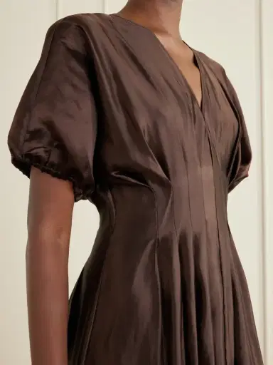 Joseph Nova Gathered Linen And Silk-blend Maxi Dress | Thumbnail 4